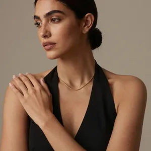 Rope Chain Necklace And Bracelet Stainless Steel 18k Gold Plated Twisted Texture Minimalist Jewelry For Women Elegant