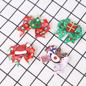 Christmas hair clips set for girls featuring reindeer, tree, and bow designs