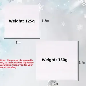 Size specifications for white artificial snow blankets for Christmas decoration
