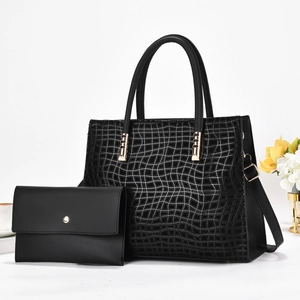 Sac Fourre-Tout Et Pochette En Cuir PU À Motif De Pierre Grande Capacité Urbain Minimaliste Sac À Bandoulière Pour Femme Chic