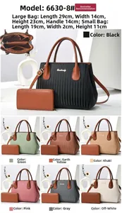 Detailed view of striped textured tote bag and matching long zipper wallet set