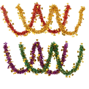 Colorful heart tinsel garland for Valentine's day, wedding, and party ceiling decoration