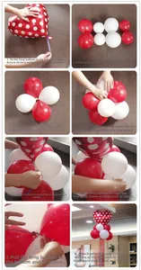 Guida fai-da-te per montare decorazioni di fiori con palloncini e frange rosse