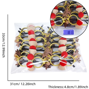 Detailed size measurement and weight display for reindeer antler Christmas party glasses
