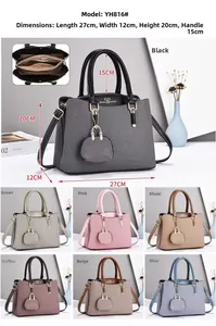 Detailed dimension chart for large capacity canvas handbag with multi-layer storage