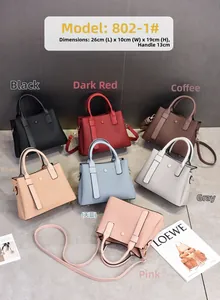 Detailed view of woven fashion handbags in seven colors with specific size 26x10x19cm