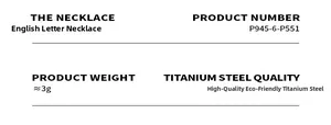 Detailed specifications of MHD Y-shaped titanium steel necklace with product weight and material