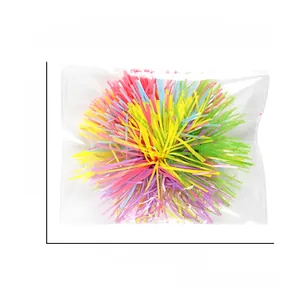 Detailed view of colorful Easter hair clip dimensions and weight with packaging thickness