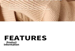 Detail of camel chunky knit texture featuring classic cable and ribbed patterns