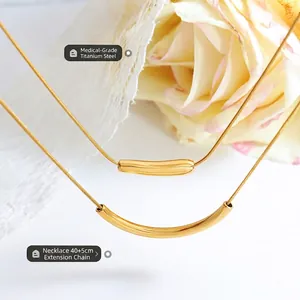 Gold plated medical grade titanium steel smile pendant necklaces with 40+5cm extension chain