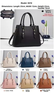 Litchi pattern handbag color options including black, off-white, blue, and khaki
