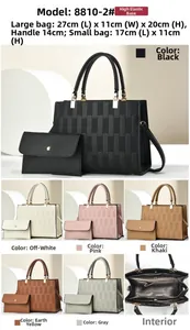 Detailed view of woven texture tote bag and matching pouch in multiple color options