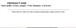 Spécifications de taille du collier pull plaqué or avec gland et maillon réglable