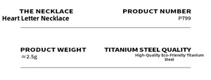 Detail specifications of heart pendant necklace made of high-quality titanium steel