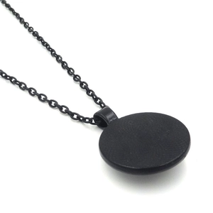 Luminous Mortal Kombat pendant necklace with matte black finish and durable metal link chain