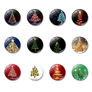 Sapin de Noël Magnets de Réfrigérateur en Verre de Cristal Autocollants Magnétiques pour Cuisine Maison Bureau Décoration Festive