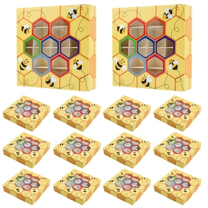 Bienen Thema Bienenwabe Fenster Karton Geschenkbox Für Schokolade Süßigkeiten Kekse Hochzeit Babyparty Party Mitbringsel Verpackung