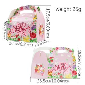Rosa Muttertags-Geschenkbox mit Blumendesign und Happy Mother's Day Gruß