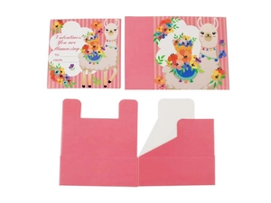 Coffret carte de Saint Valentin Llamazing avec lama mignon et support papier rose
