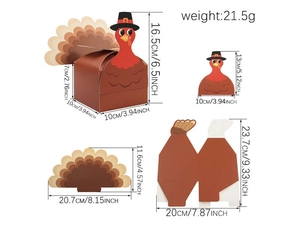 Schematic diagram of Turkey gift box with 10x7cm base size and assembly dimensions