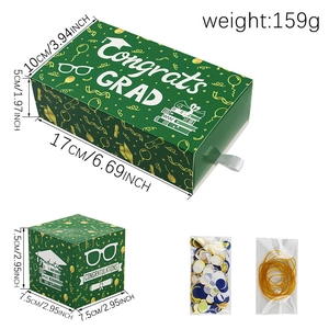 Surprise graduation gift box set with Congrats Grad printing and small cube boxes