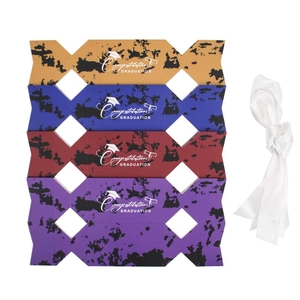 Congratulations Graduation gift box set in navy, burgundy, and gold with satin ribbons
