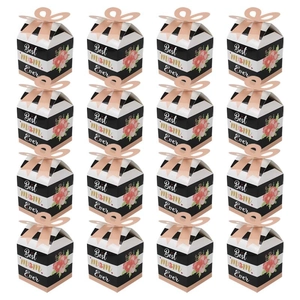 Set mit 16 Muttertags-Geschenkboxen mit 3D-Schmetterlingen und Best Mom Ever Blumendesign