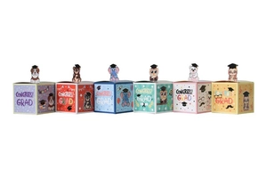 6er-Set Cartoon-Tier-Abschlussgeschenkboxen mit Congrats Grad-Aufdruck und 3D-Toppern