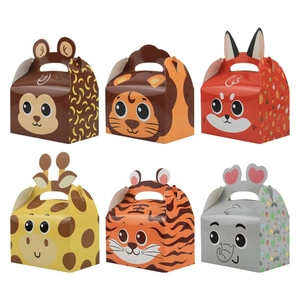Cartoon Animal Handheld Paper Candy Gift Box For Party Favors Wedding Packaging Box Kids Birthday Treats Box Gift Wrapping Box