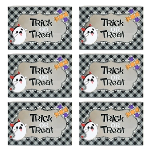 Halloween Gift Boxes Cardboard With PVC Window Trick Or Treat Patterns For Party Favor Candy Cookie Storage