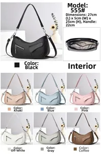 Detailed size chart and internal structure for the multi-layer patchwork hobo bag