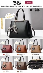 Detailed dimensions of the multi-layer PU leather tote bag with elegant rose charm