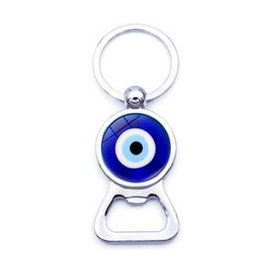 Türkisches Evil Eye Zinklegierung Flaschenöffner Schlüsselanhänger Mit Glas Cabochon Nazar Amulett Glücksbringer Für Party Hochzeit