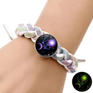 Bracelet tressé lumineux Balance avec fibres réfléchissantes et effet brillant dans le noir