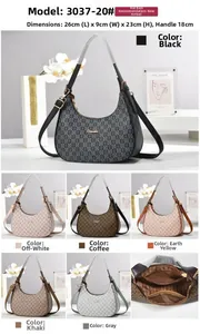Paramètres de taille détaillés et options de couleurs du sac hobo à monogramme rétro