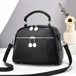 Sac À Main Et Sac Bandoulière En Cuir PU À Texture Litchi Pour Femmes Plusieurs Fermetures Sac Quotidien Élégant