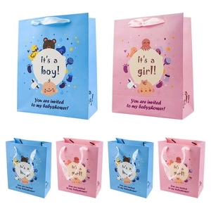 Sacchetti E Scatole Regalo In Carta Per Baby Shower Con Stampe Di Animali E Nastri Per Festa Di Compleanno Bambino Bambina
