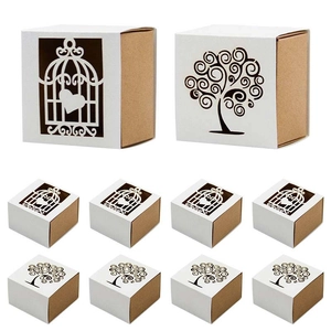 European style hollow tree and birdcage paper gift candy box for wedding party favors