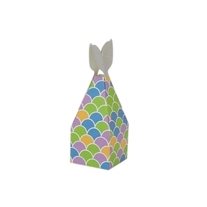 Colorful mermaid tail gift box with fish scale pattern for wedding party favor packaging