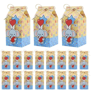 European cartoon elephant gift box with balloons for wedding candy packaging