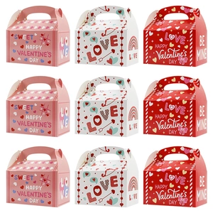 Valentine's Day Heart Portable Paper Gift Box Romantic Wedding Party Favor Candy Box Love Sweet Theme Packaging Bag