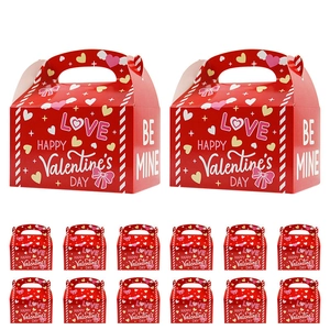 European LOVE red paper gift boxes set for Valentine's Day and wedding party favors