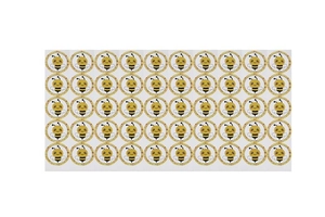 Detail of 50 pieces of cartoon honey bee stickers for party gift bag sealing