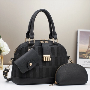 Set di Borse a Tracolla a Guscio in Ecopelle da Donna Con Borsa a Mano Portafoglio Pochette Set Urbano Semplice Moda Grande Capacità Splicing Motivo Geometrico Hardware Dorato Pendolarismo Shopping Donna Borsa a Mano Set