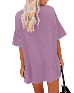 Back view of a purple oversized Florida Sunshine State t-shirt with a soft, relaxed fit