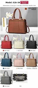 Quilted tote bag showing dimensions 31x11x24cm with dual handles and woven texture details