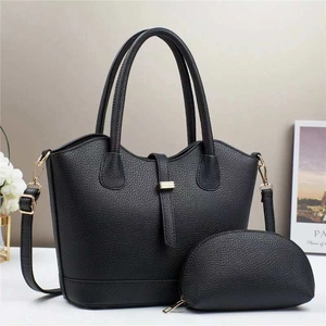 Ensemble De Sacs À Main Pour Femmes En Cuir PU Texture Litchi Sac Seau Grande Capacité Et Pochette Sac Bandoulière