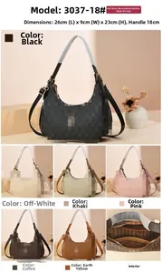 Détails du sac hobo avec poche intérieure zippée et dimensions 26x9x23cm en 6 coloris