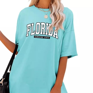 T-shirt Florida Sunshine State bleu tiffany surdimensionné avec épaules tombantes