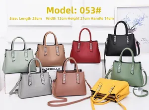 Detailed view of large capacity leather handbags in various colors with size 28x12x21cm